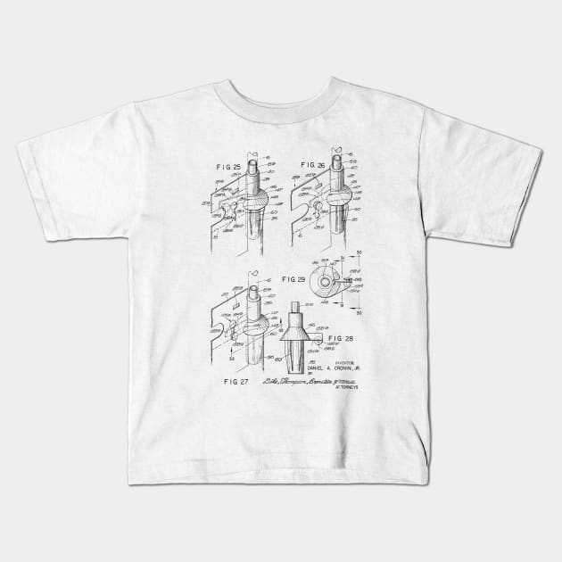 Urinary Drainage System Vintage Patent Hand Drawing Kids T-Shirt by TheYoungDesigns